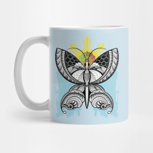 Tribal line Art Butterfly Mug